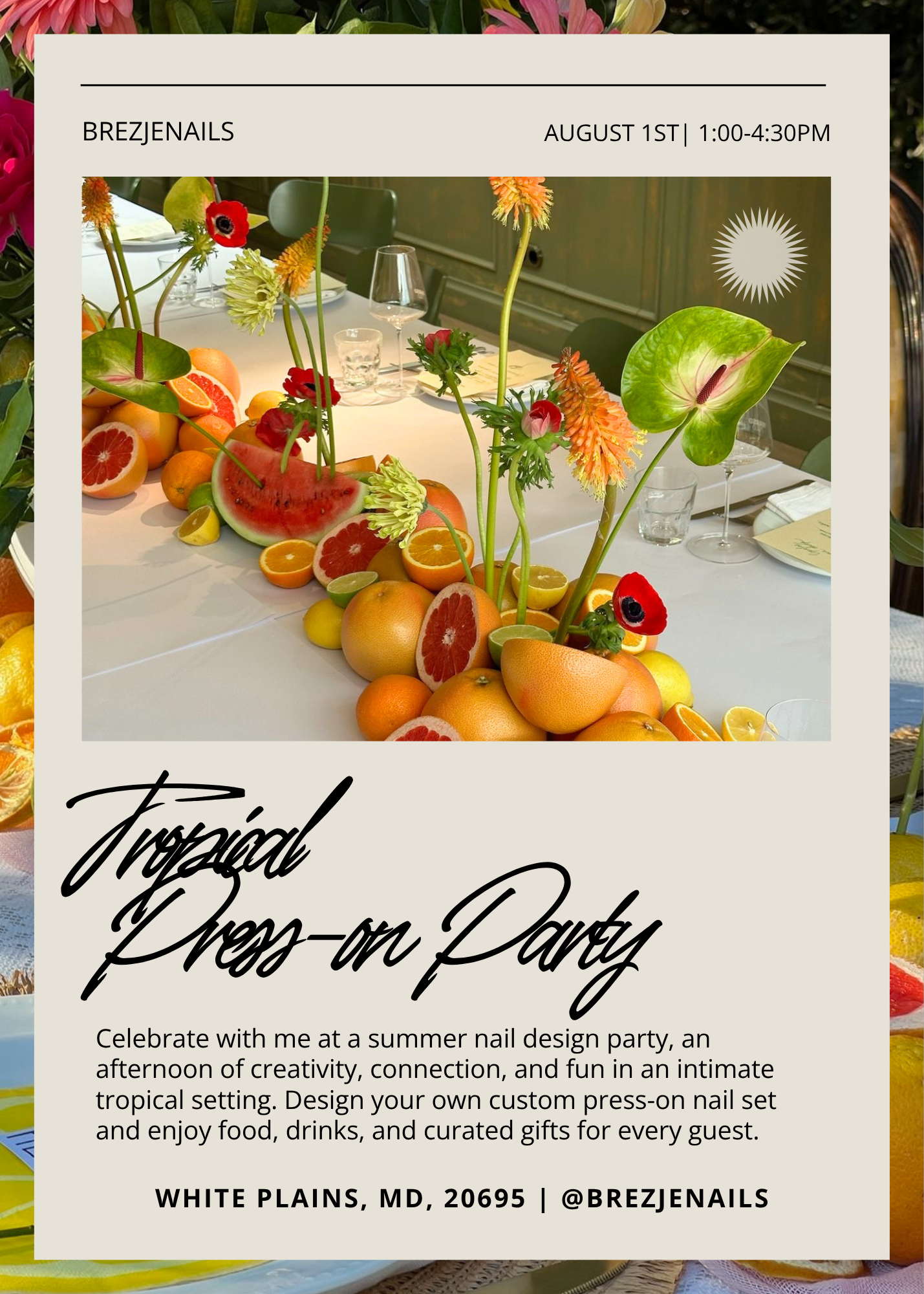 Tropical Press-On Party